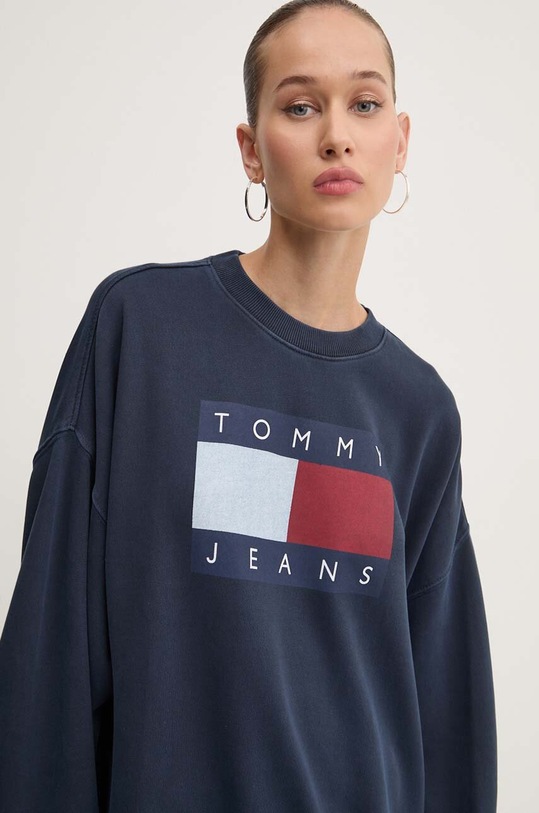 Tommy Jeans bluza bawełniana granatowy DW0DW18623
