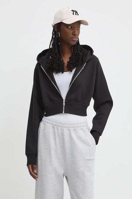 Tommy Jeans bluza uni negru DW0DW18626