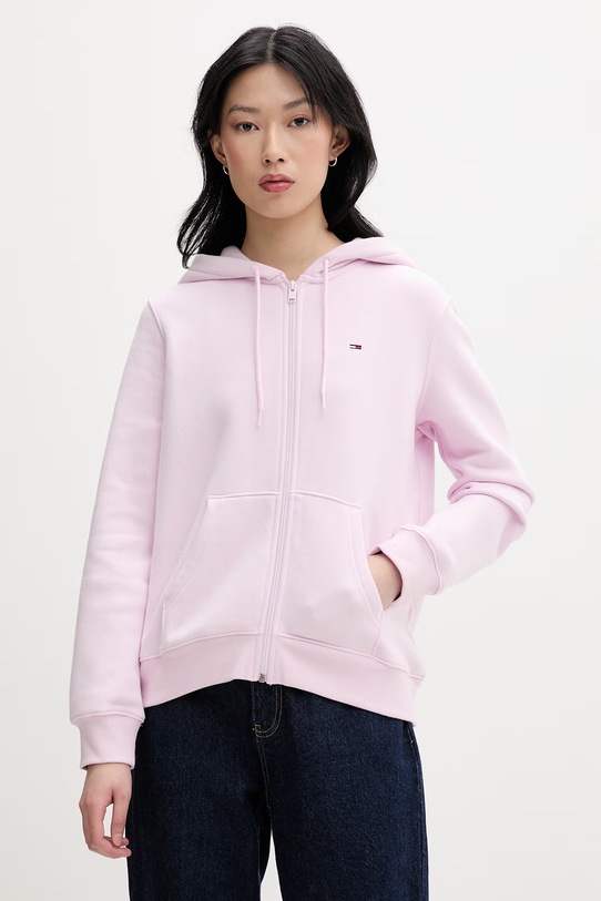 Tommy Jeans bluza rozpinana damska różowy DW0DW19729