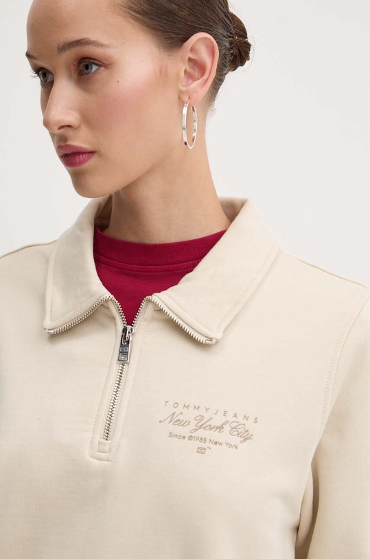 Bavlnená mikina Tommy Jeans béžová DW0DW18367