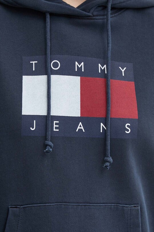 Хлопковая кофта Tommy Jeans DW0DW18654 тёмно-синий
