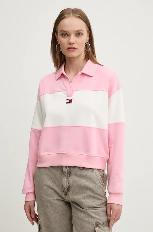 Tommy Jeans bluza pozostałe różowy DW0DW18705