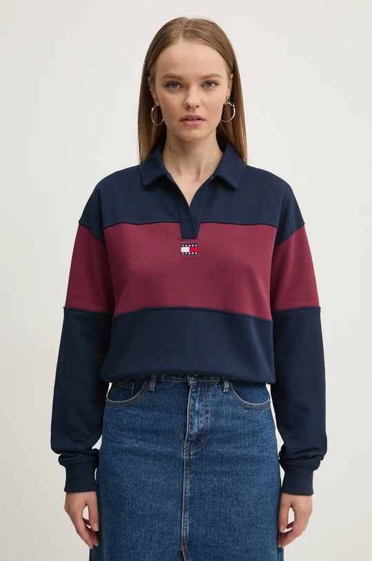 Tommy Jeans bluza cu modele bleumarin DW0DW18705