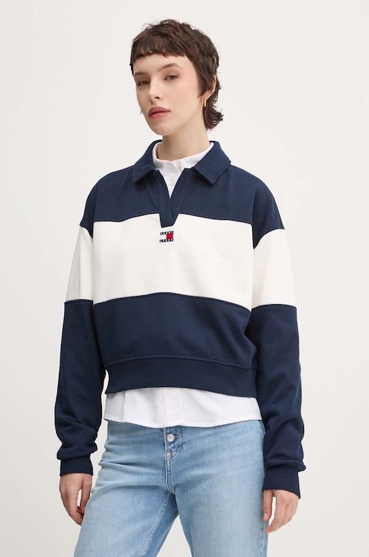 Tommy Jeans bluza cu modele bleumarin DW0DW18705