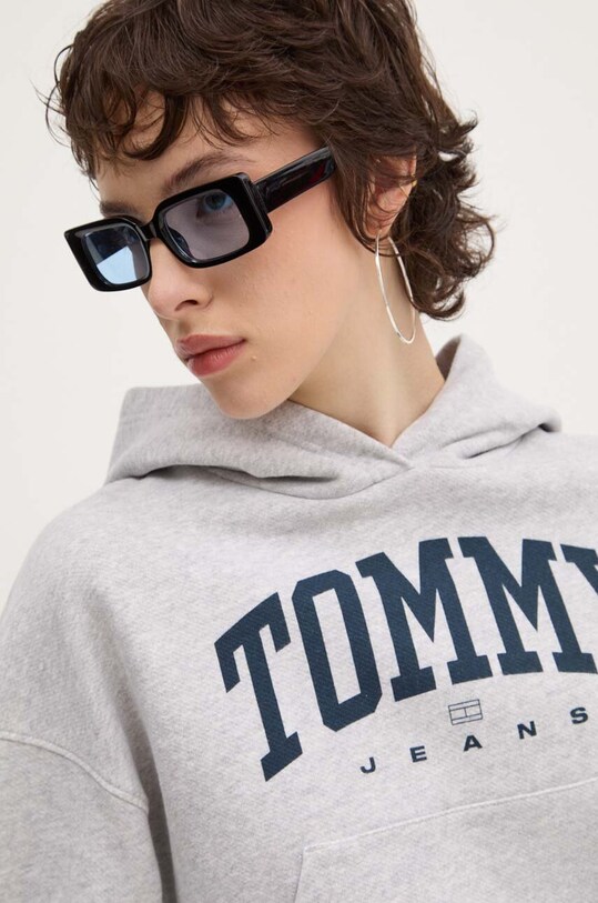 Бавовняна кофта Tommy Jeans сірий DW0DW19291