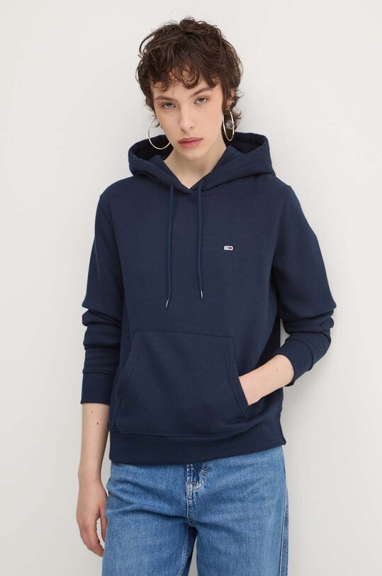 Mikina Tommy Jeans s kapucňou tmavomodrá DW0DW19727
