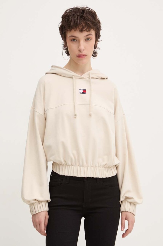 Dukserica Tommy Jeans bez uzorka bež DW0DW18668