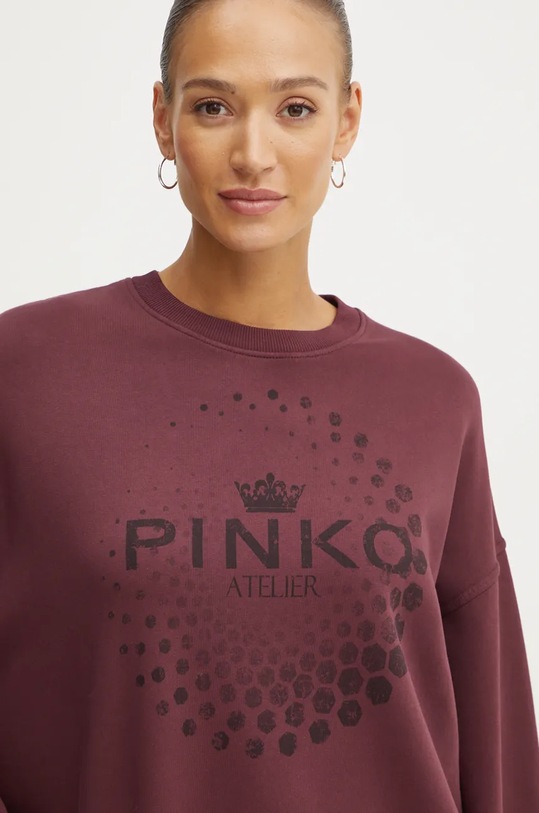 Pinko bluza bawełniana 104387.A27V bordowy