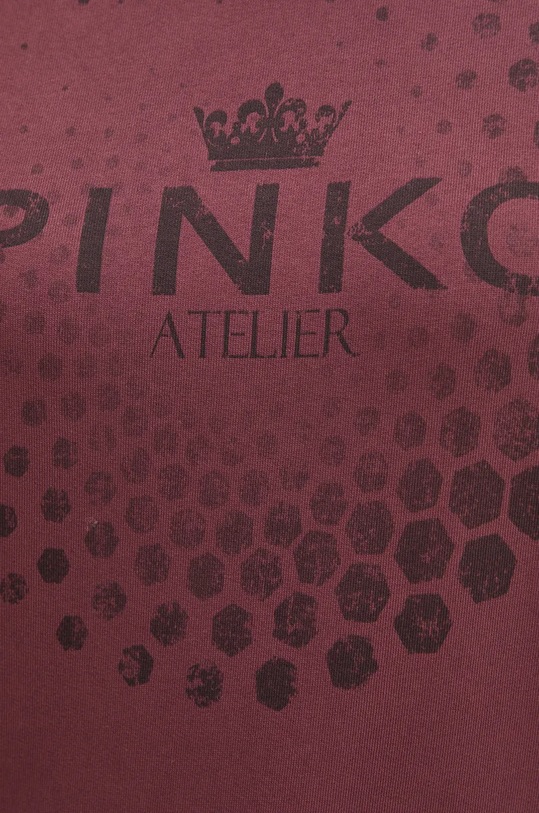 Odzież Pinko bluza bawełniana 104387.A27V bordowy