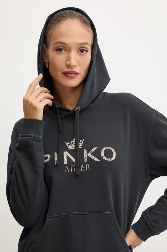 Bavlněná mikina Pinko černá 104388.A27V