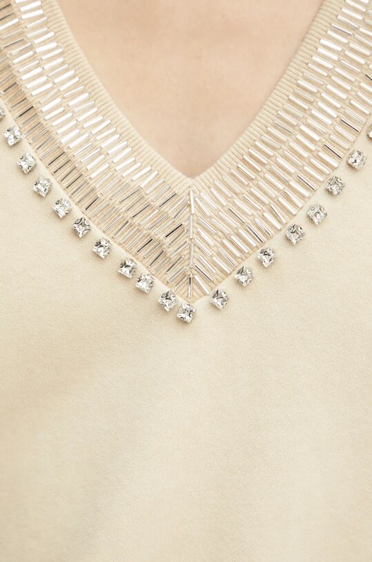 Бавовняна кофта Pinko 104458.A297 бежевий