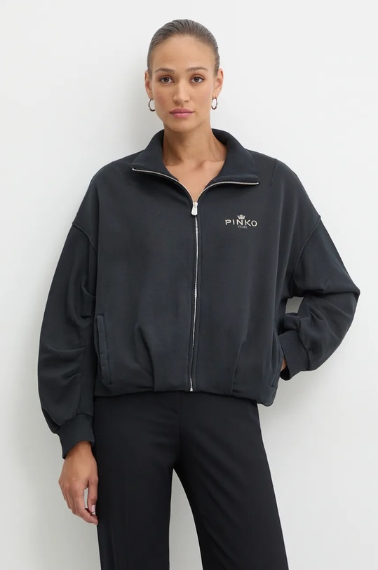 Bavlněná mikina Pinko bez kapuce černá 104402.A27V