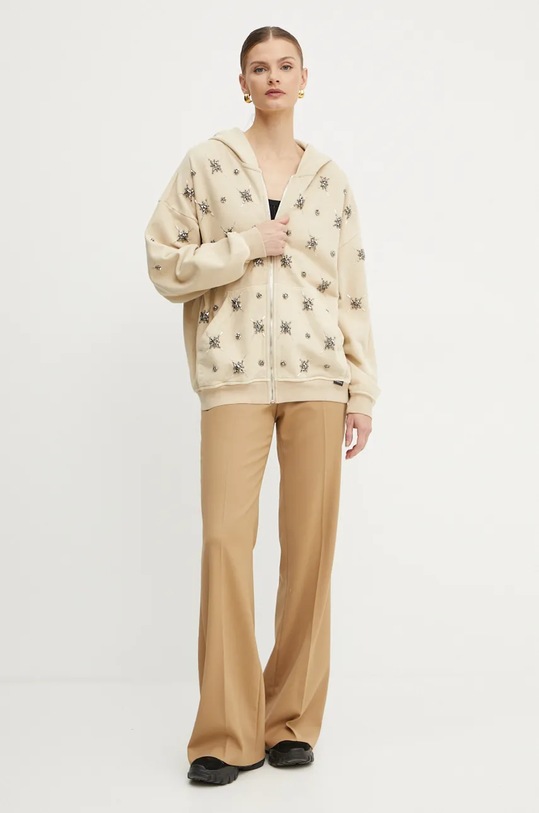 Bavlněná mikina Pinko 104457.A297 béžová AW24