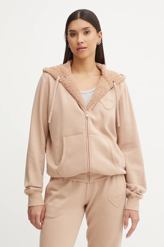 Emporio Armani Underwear bluza lounge brązowy 164610.4F256