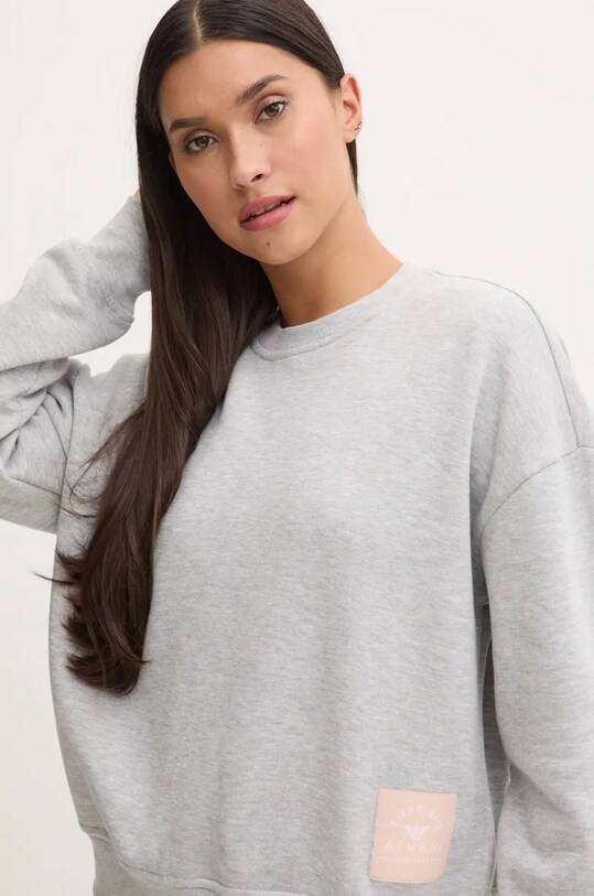 Mikina s kapucňou Emporio Armani Underwear sivá 164909.4F265