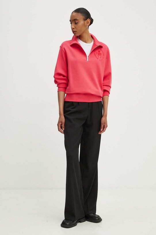 Bavlněná mikina Moschino Jeans 1702.8233 růžová AW24