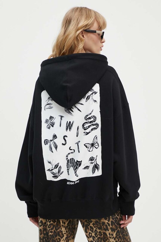Odzież Moschino Jeans bluza bawełniana 1705.8233 czarny