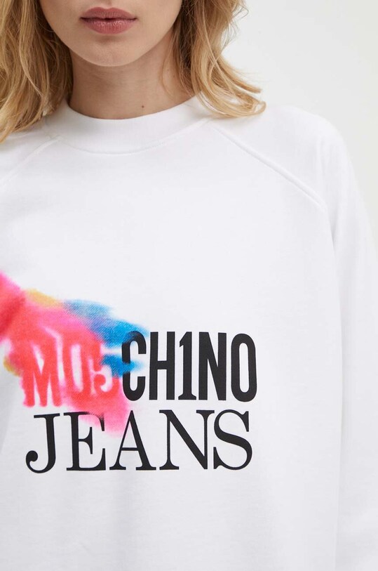 Moschino Jeans hanorac de bumbac 1709.8233 alb