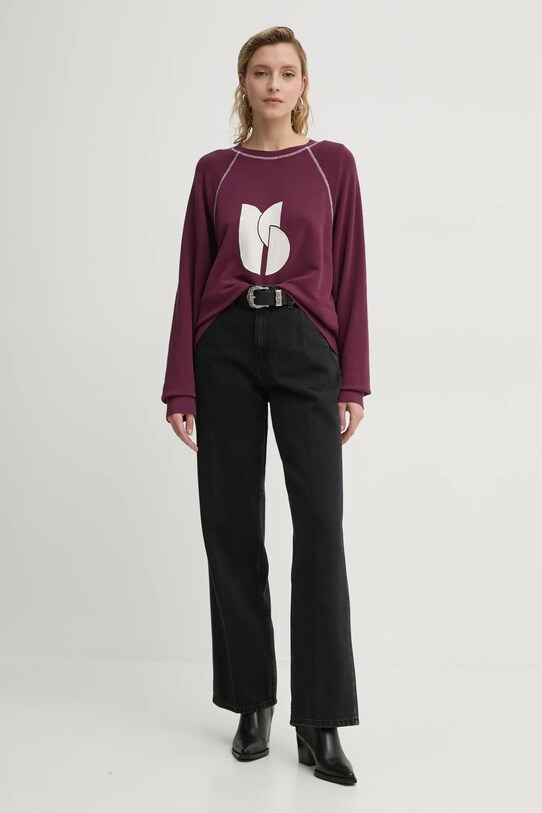 BA&SH bluza 1H24BART burgundia AW24
