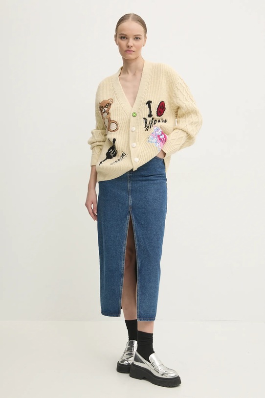 Barrow cardigan din lana F4BWUACA053 bej AW24