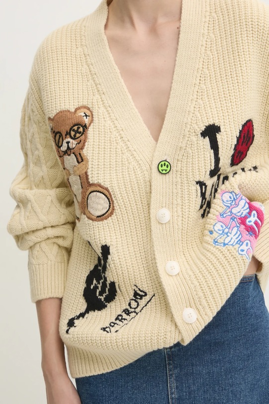 Barrow cardigan din lana F4BWUACA053 bej
