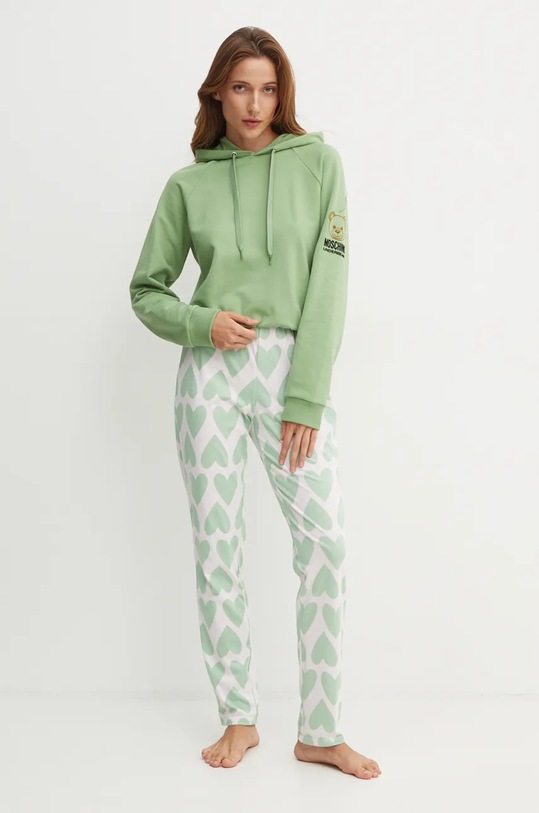 Mikina s kapucňou Moschino Underwear A1702.4424 zelená AW24