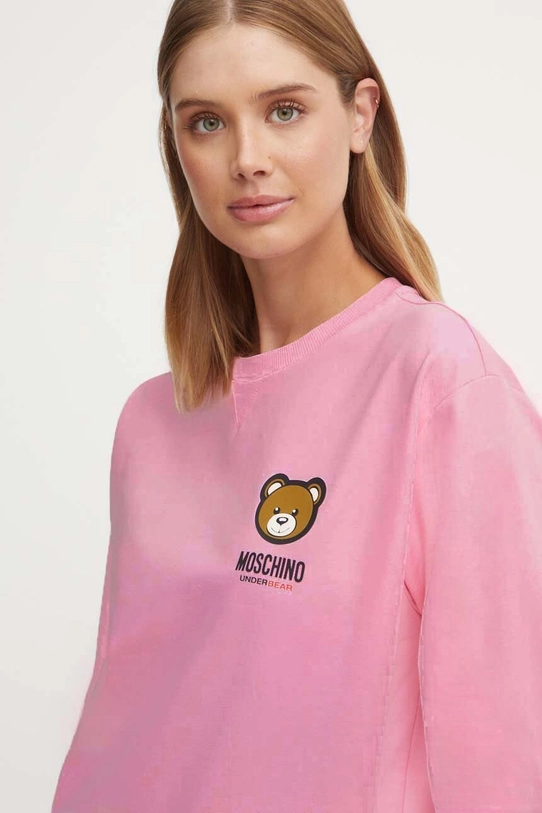 Moschino Underwear bluza lounge z elastanem różowy A1790.4413