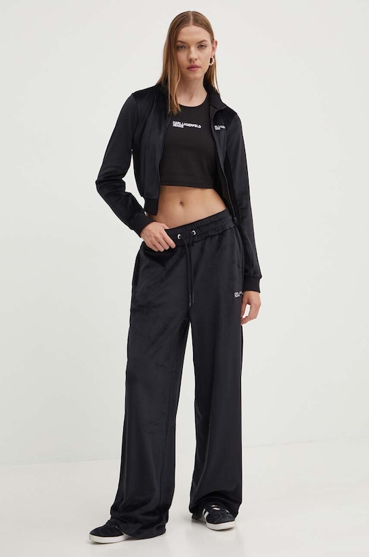 Karl Lagerfeld Jeans bluza 245J1804 negru AW24