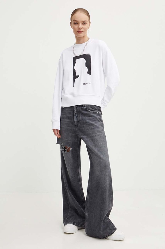 Karl Lagerfeld Jeans felső 245J1806 fehér AW24