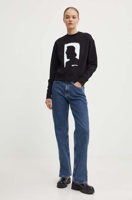 Karl Lagerfeld Jeans bluza 245J1806 negru AW24
