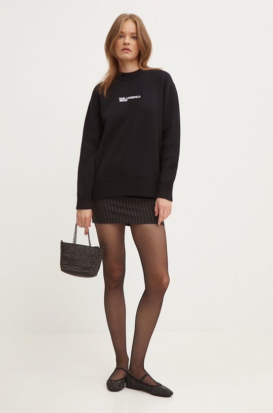 Bavlněný svetr Karl Lagerfeld Jeans 245J2000 černá AW24