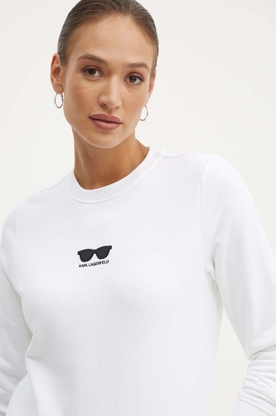 Karl Lagerfeld bluza bawełniana biały 245W1813