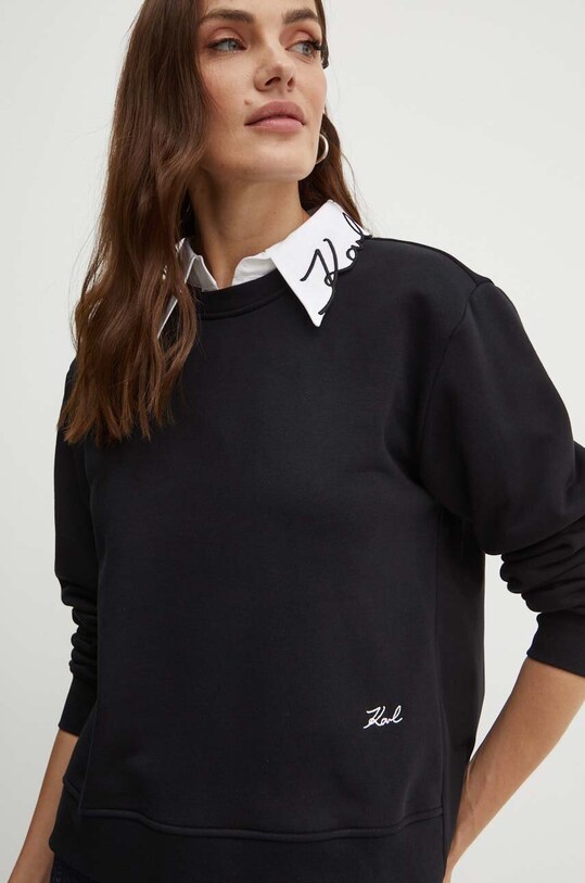 Karl Lagerfeld bluza 245W1814 negru