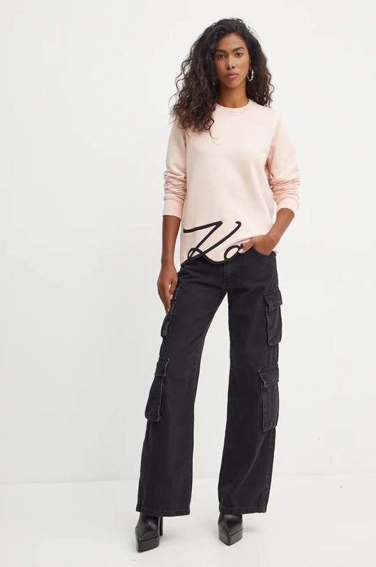Mikina Karl Lagerfeld 245W1815 růžová AW24
