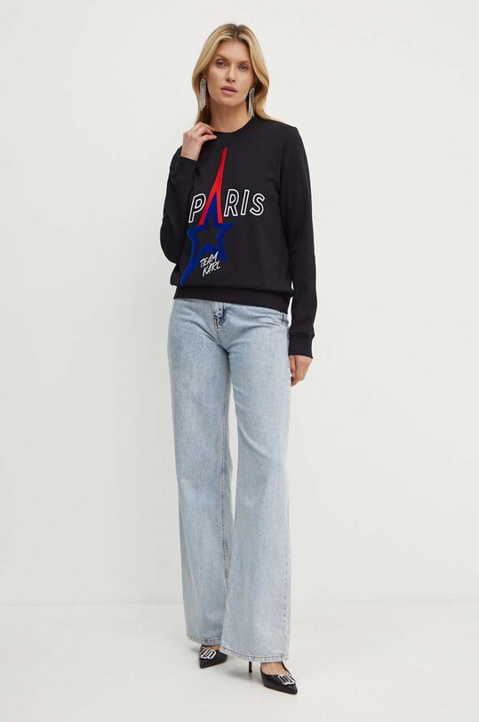 Хлопковая кофта Karl Lagerfeld 245W1830 чёрный AW24