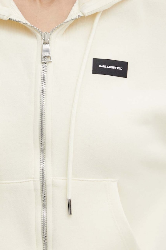 Хлопковая кофта Karl Lagerfeld 245W2112 бежевый