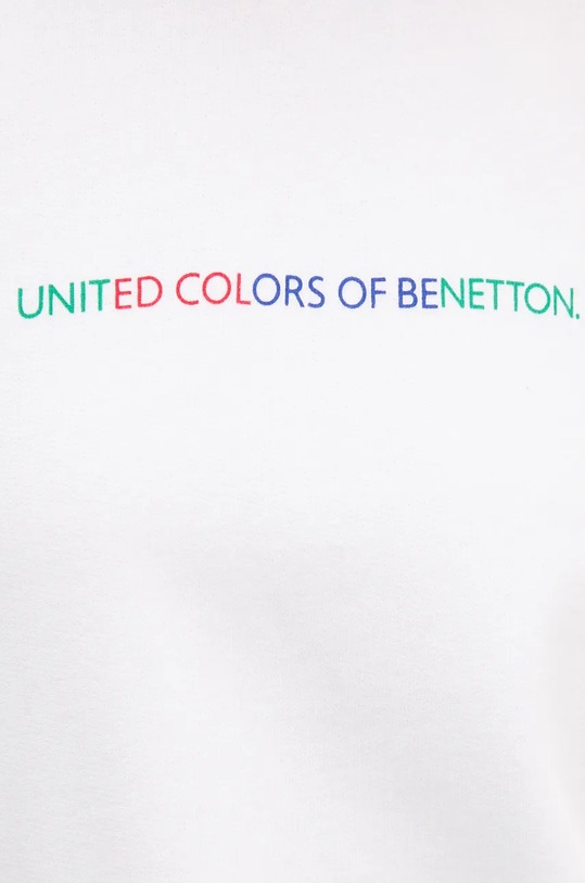 United Colors of Benetton hanorac de bumbac 3J68D107Z alb