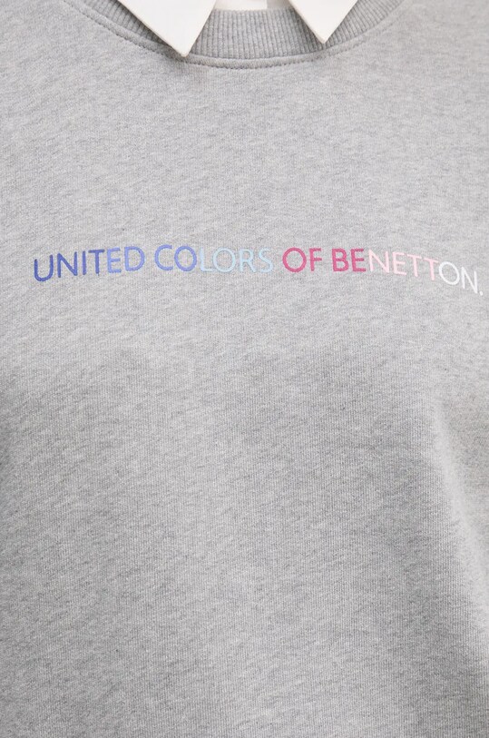 Bavlnená mikina United Colors of Benetton 3J68D107Z sivá