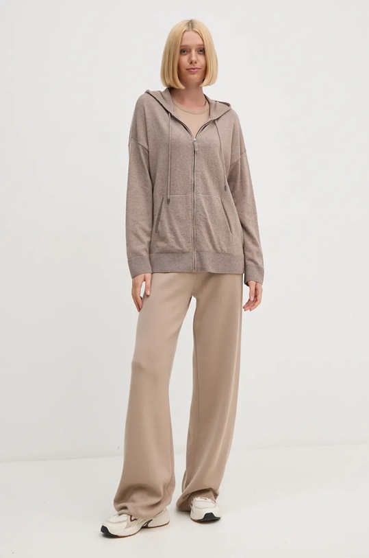 Шерстяной кардиган United Colors of Benetton 1035D5006 коричневый NC24