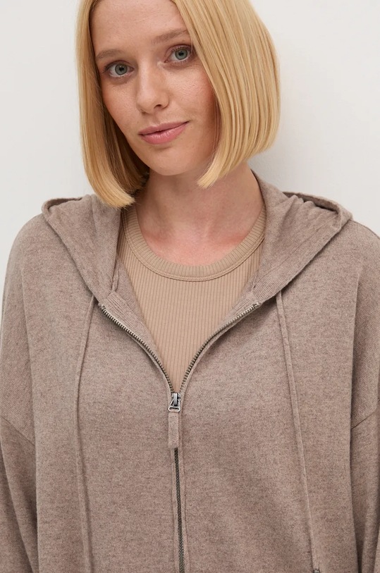 Шерстяной кардиган United Colors of Benetton коричневый 1035D5006
