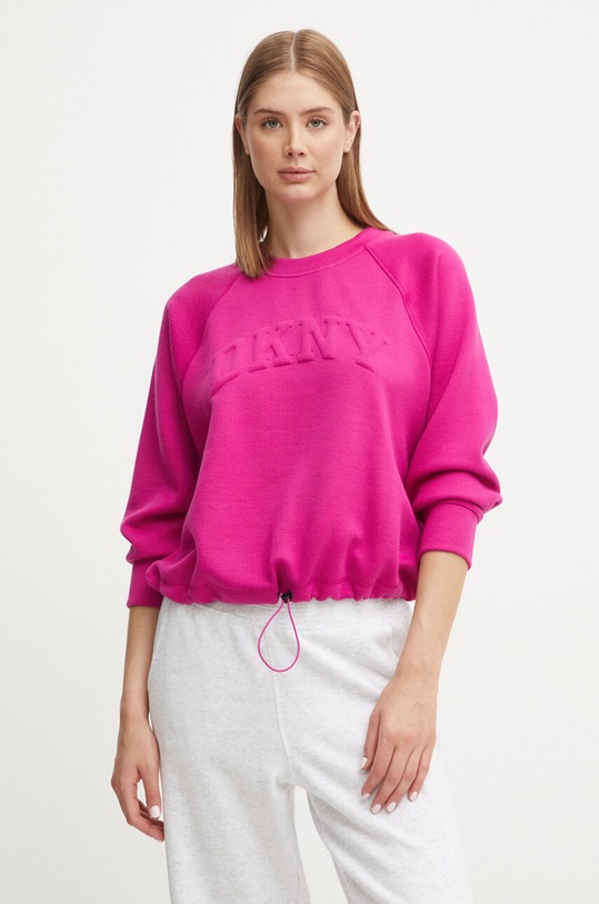 Dkny bluza aplikacja różowy DP4T9946