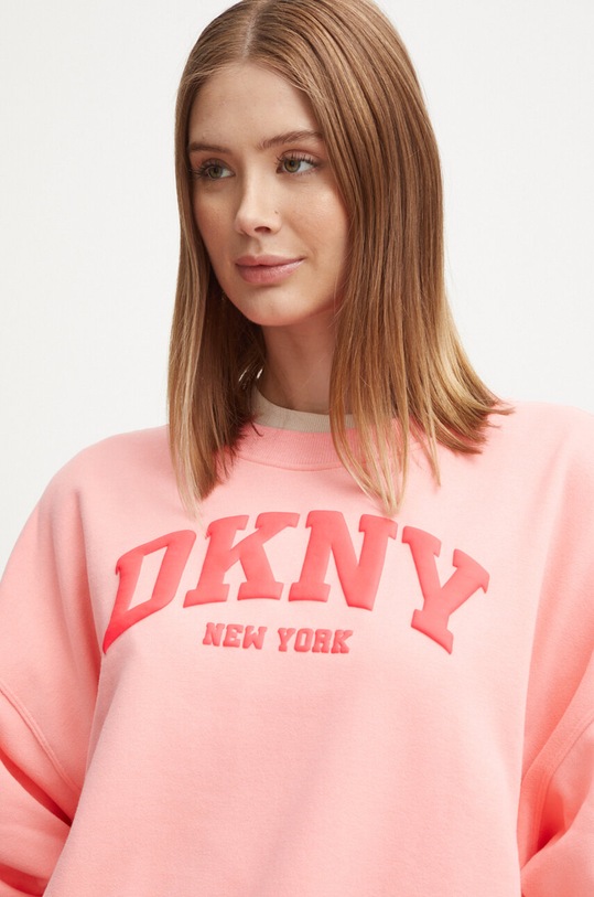 Dkny bluza aplikacja różowy DP4T9944