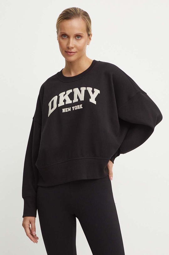 Dkny bluza aplikacja czarny DP4T9944
