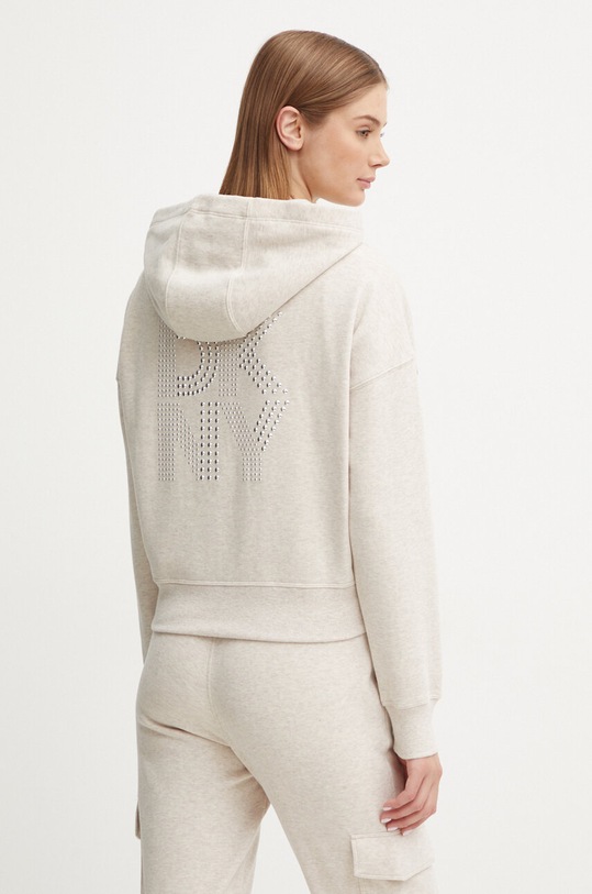 Dkny bluza z kapturem beżowy DP4J9489