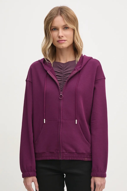 Кофта United Colors of Benetton з капюшоном фіолетовий 31NB3M06U