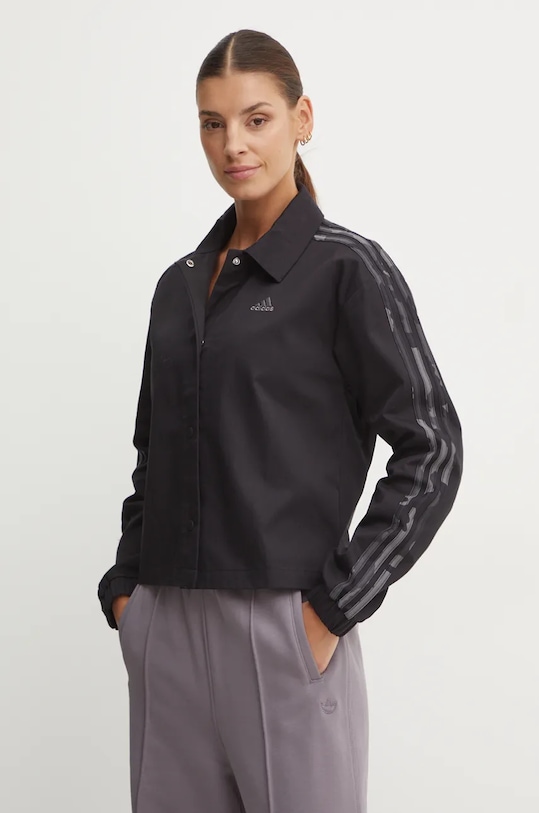 Bavlněná bunda adidas Camo nezateplené černá IX3704