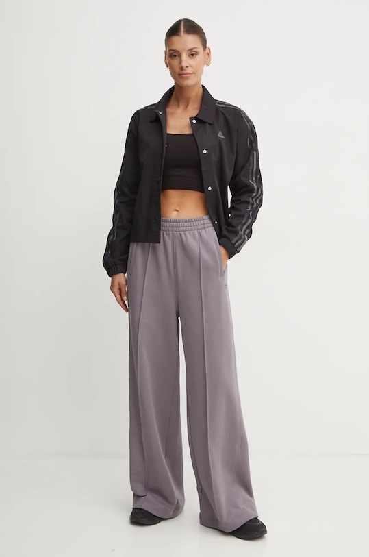 Bavlněná bunda adidas Camo IX3704 černá AW24