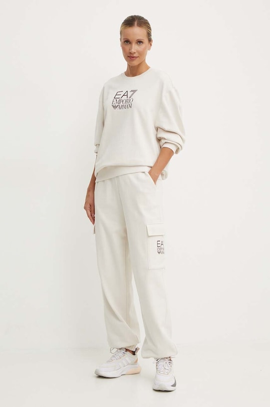 Mikina EA7 Emporio Armani TJZCZ.6DTM11.1120 béžová AW24