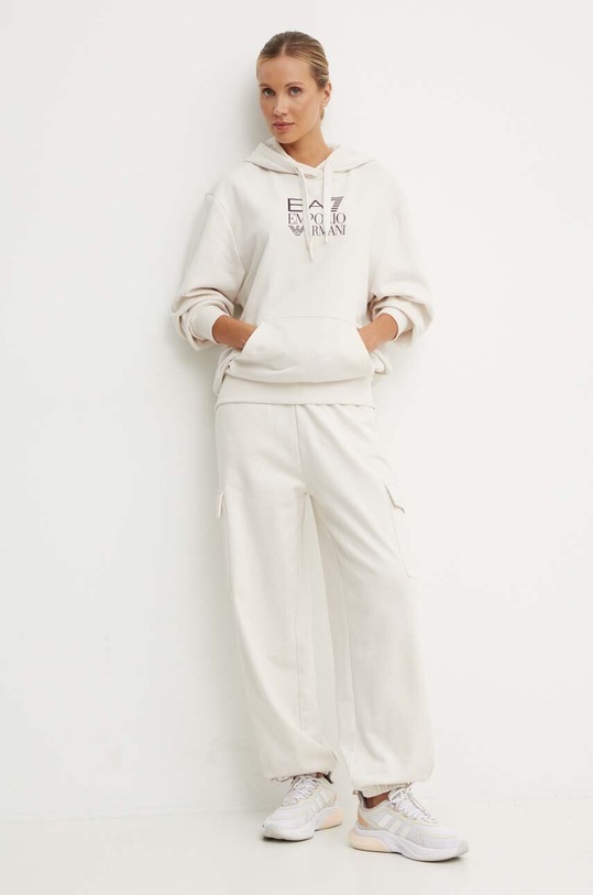 Dukserica EA7 Emporio Armani TJZCZ.6DTM13.1120 bež AW24