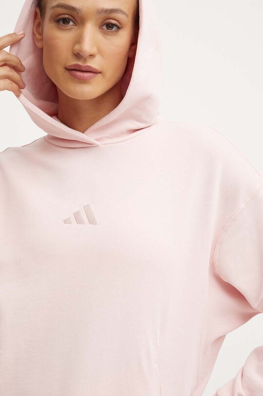 Pamučna dukserica adidas All SZN roza IY6812